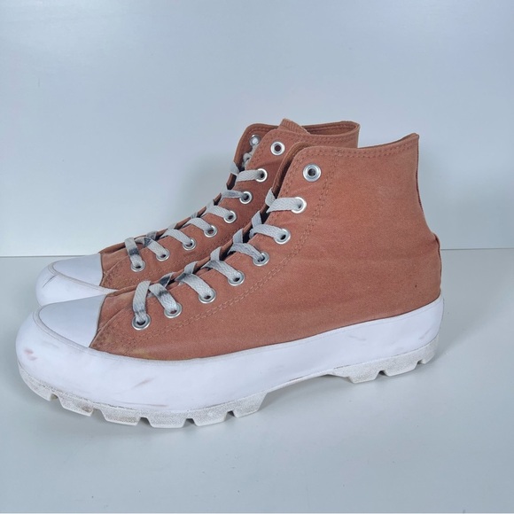 Converse Womens 11 Chuck Taylor Hi Lugged Mineral Clay Lace Up Platform Sneakers - Picture 1 of 10